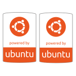 Stickers Powered by Ubuntu (x2)